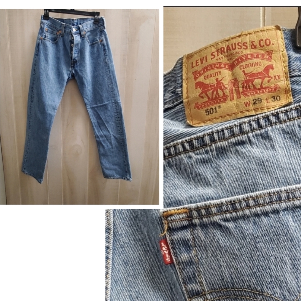 Levi's 501 Jeans 90's Straight Leg 5 Button Fly W29 L30